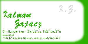 kalman zajacz business card